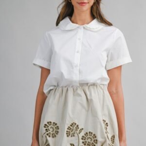 Embroidered Bubble Skirt