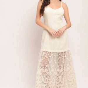 Linen Lace Mini Dress