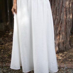Flowy white maxi skirt