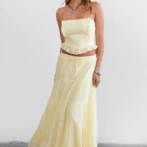 Lemon maxi skirt set
