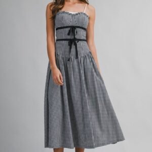 Gingham bow dress