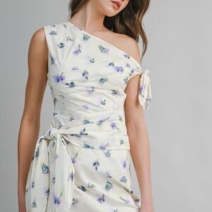 One Shoulder Lavander Dress